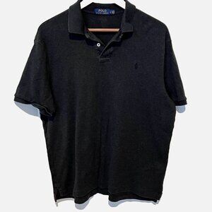 Polo Ralph Lauren | Mens Charcoal Navy Collared Golf Shirt Pima Cotton Large